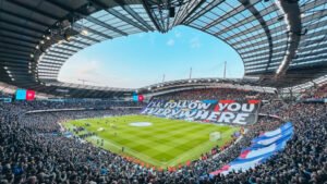 Wide view of Manchester City Etihad stadium