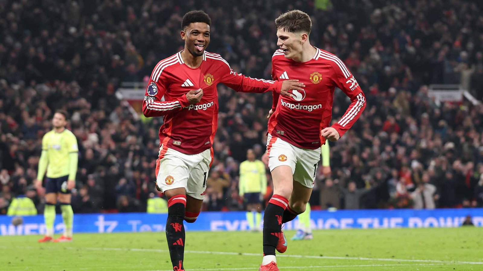 Amad Diallo and Alejandro Garnacho celebrating a goal