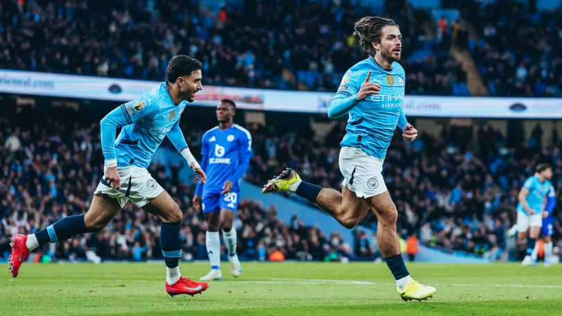 Jack Grealish celebrating a goal for Manchester City