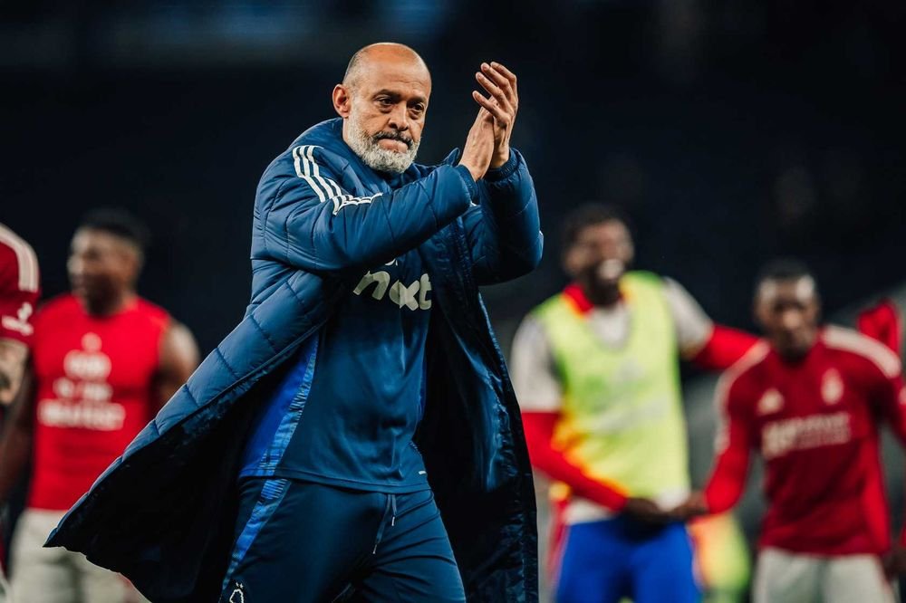 Nottingham Forest boss Nuno Espirito Santo applauding fans after a match at the City Ground