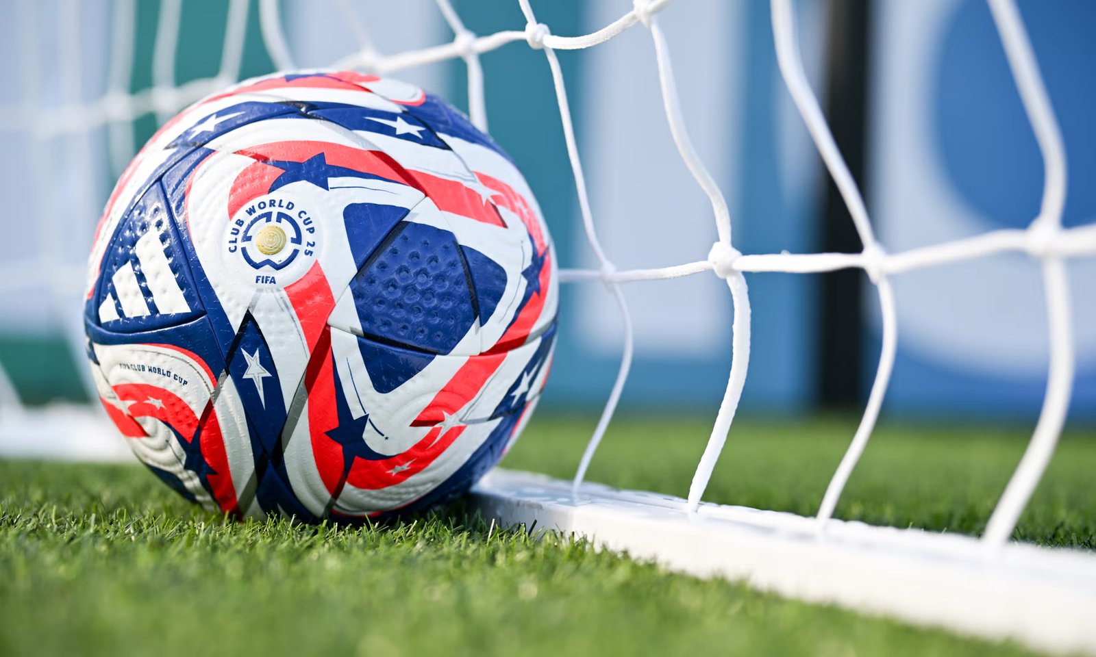 Club World Cup ball beside a net