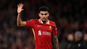 Diaz in action for Liverpool at Anfield