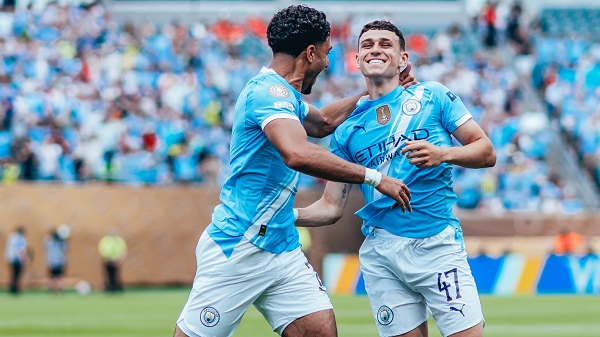 Foden celebrating a goal for Manchester City