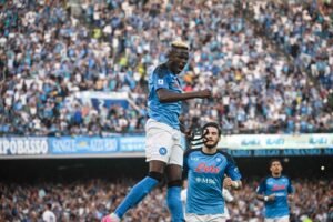 Victor Osimhen in action for Napoli.