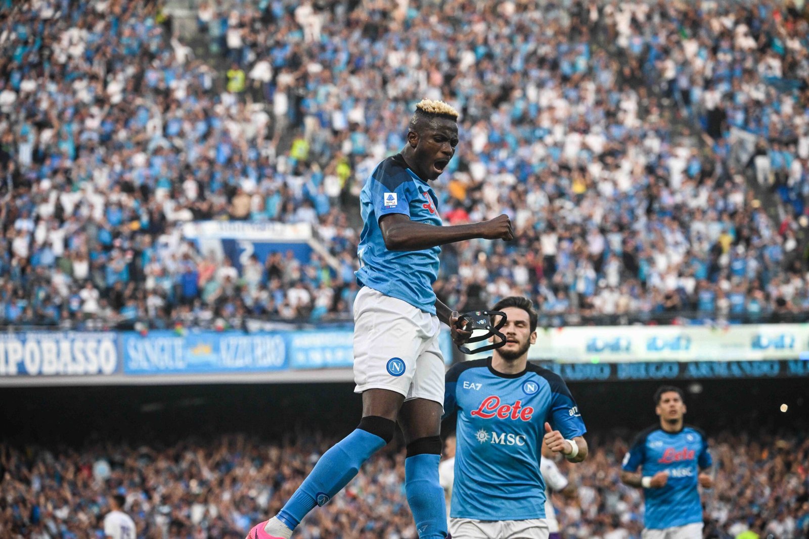 Victor Osimhen in action for Napoli.