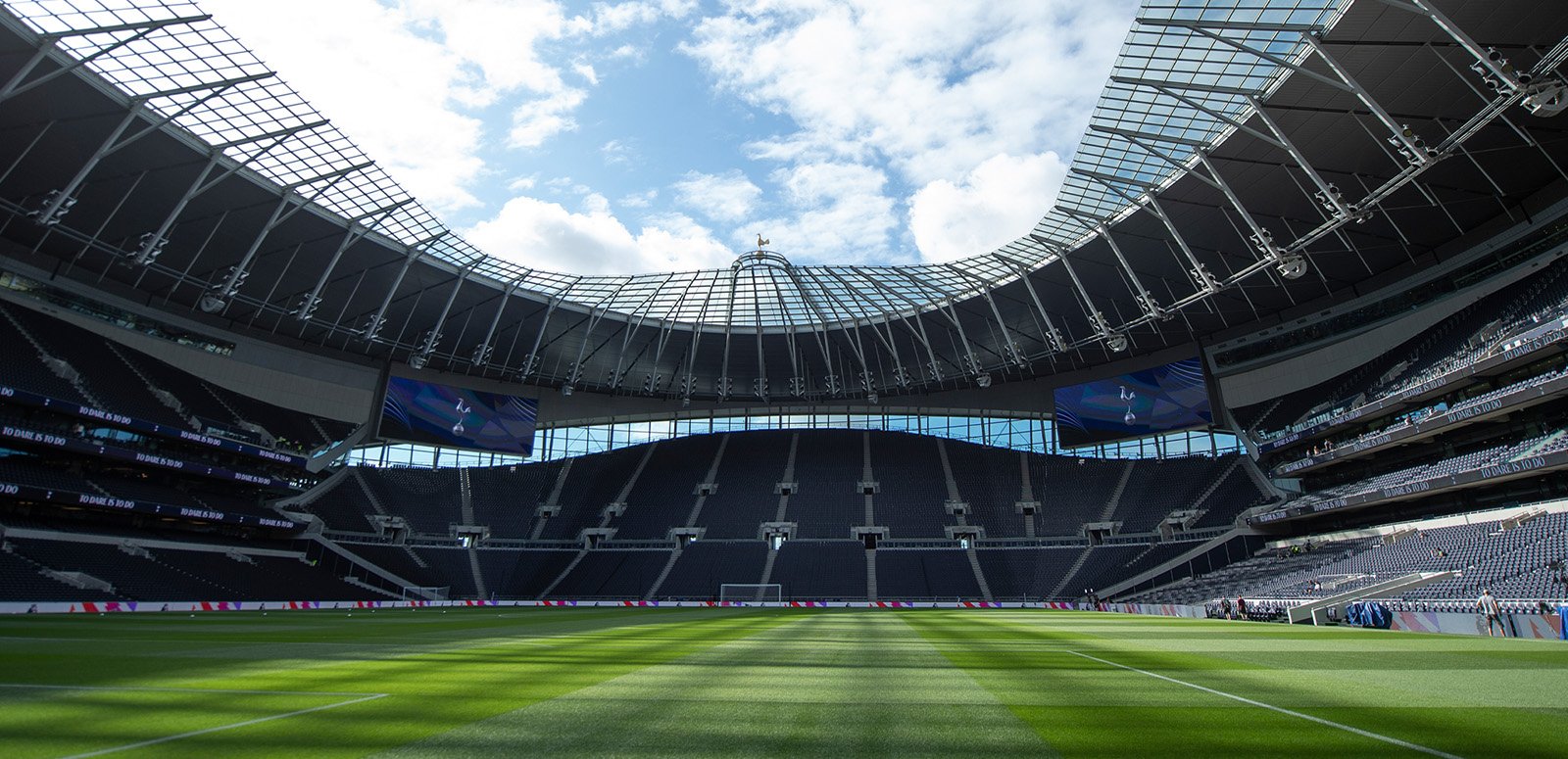 Wide view of Tottenham Hotspur Stadium, home of Tottenham in North London