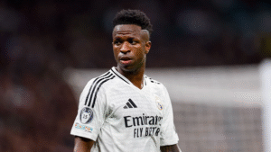 Vinicius in action for Real Madrid in La Liga