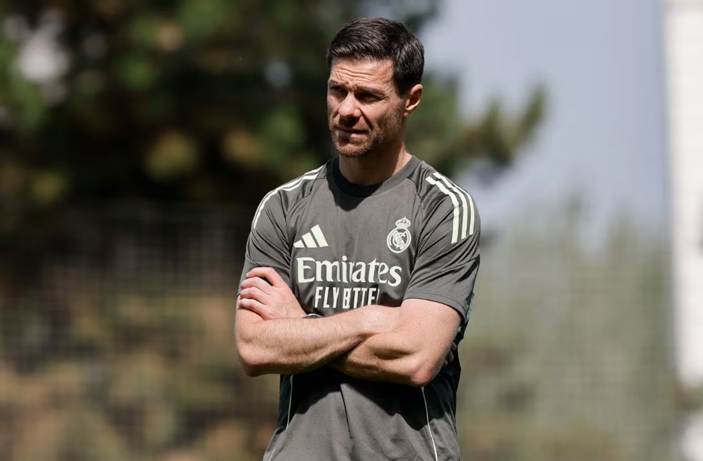 Xabi Alonso supervising his first training session as Real Madrid boss on Monday