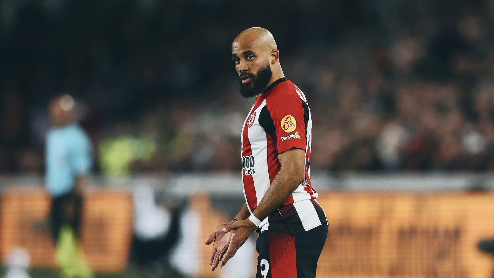 Manchester United target Bryan Mbeumo in action for Brentford in the Premier League