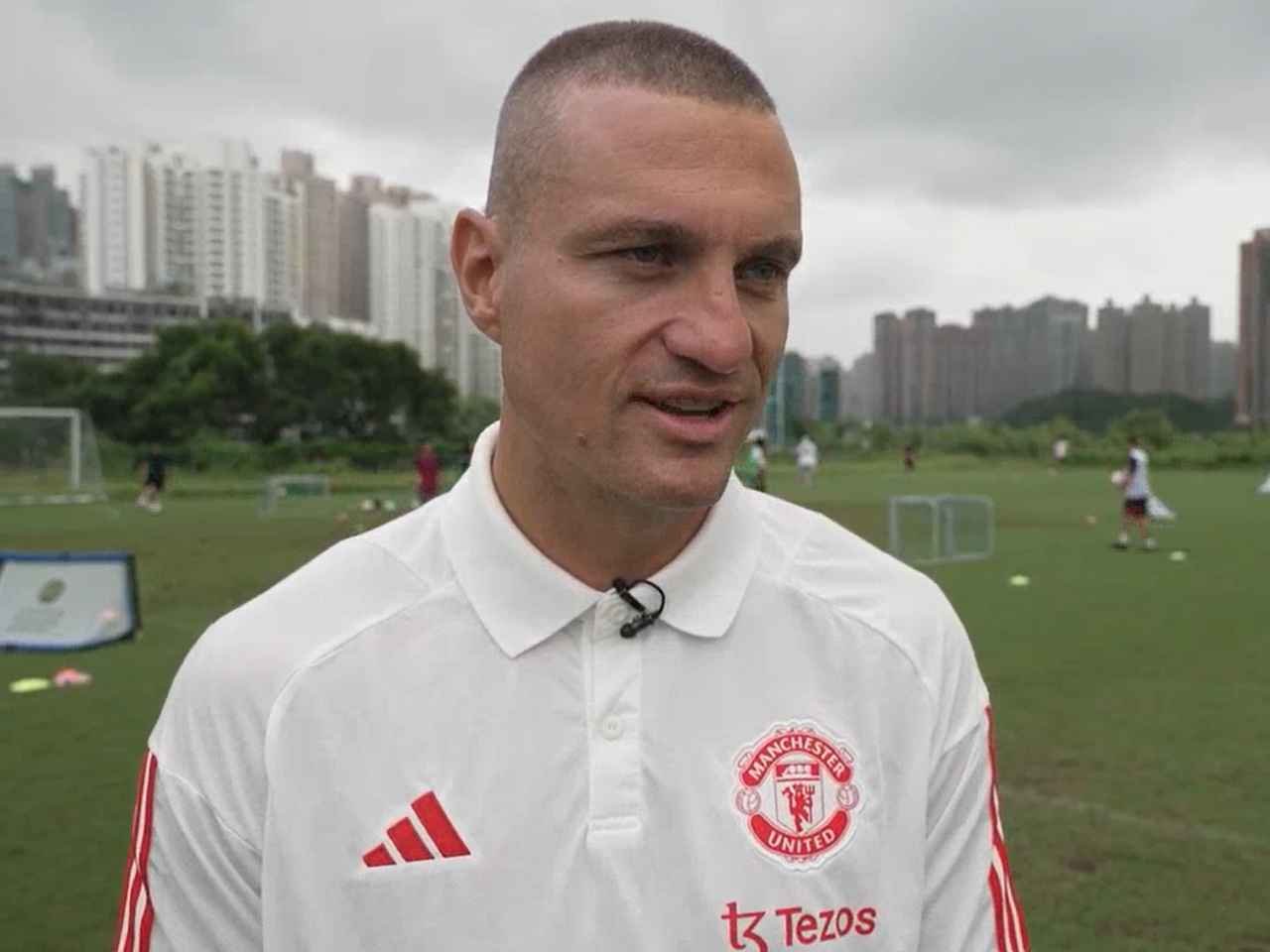 Nemanja Vidic in Manchester United colours