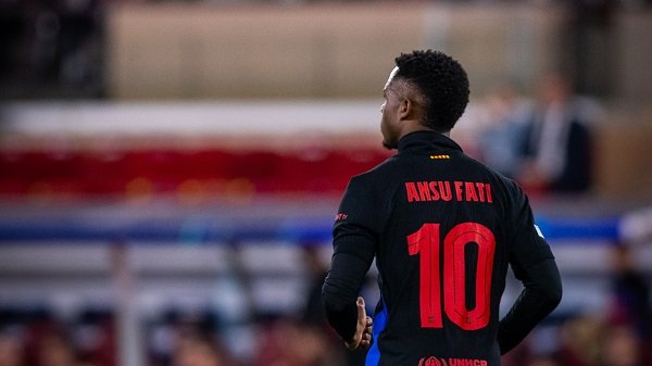 Ansu Fati in action for Barcelona