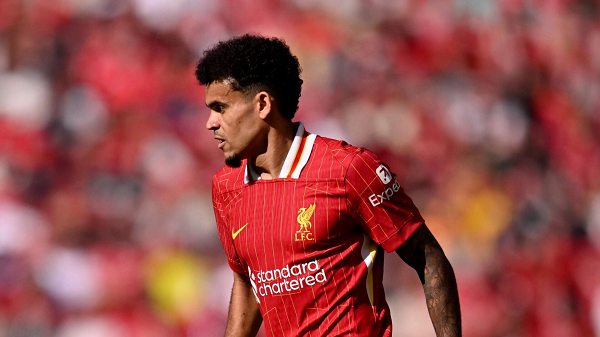 Diaz in action for Liverpool at Anfield
