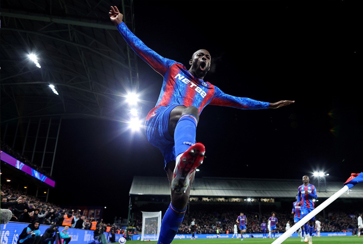 Liverpool target Jean-Philippe Mateta celebrating a goal for Crystal Palace