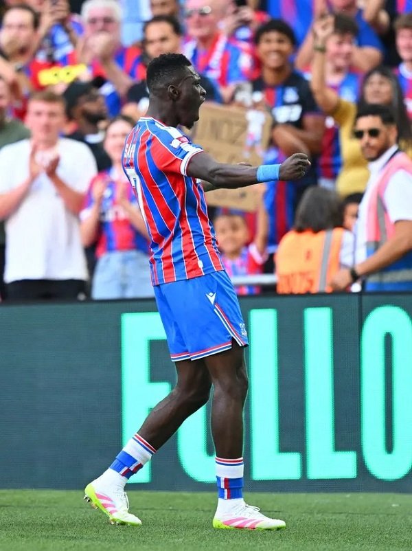 Ismaila Sarr celebrates his equaliser in the second half