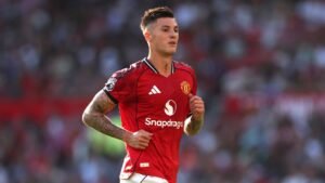 Benjamin Sesko in action for Manchester United