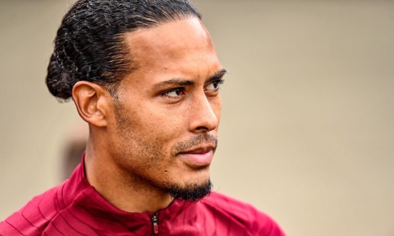 Liverpool defender Virgil van Dijk in training