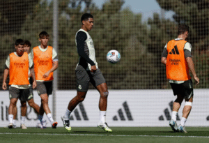 Jude Bellingham in training for Real Madrid