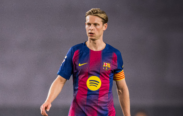 Frenkie de Jong in action for Barcelona in 2025