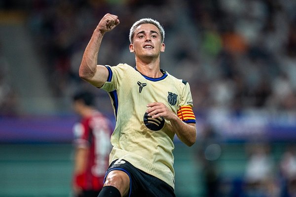 Gavi in action for Barcelona