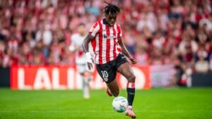 Nico Williams in action for Athletic Club