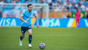 Bernardo Silva in action for Manchester City