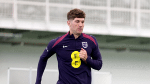 John Stones in action for England