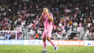 Jordi Alba celebrating a goal for Inter Miami