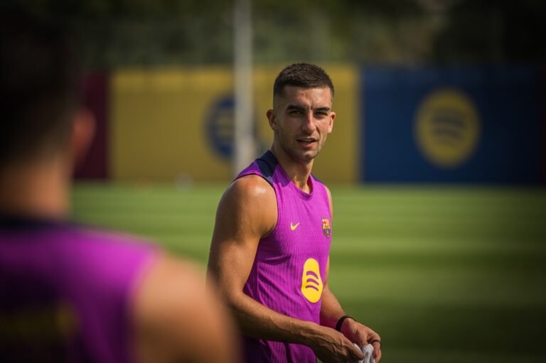 Ferran Torres in training for Barcelona