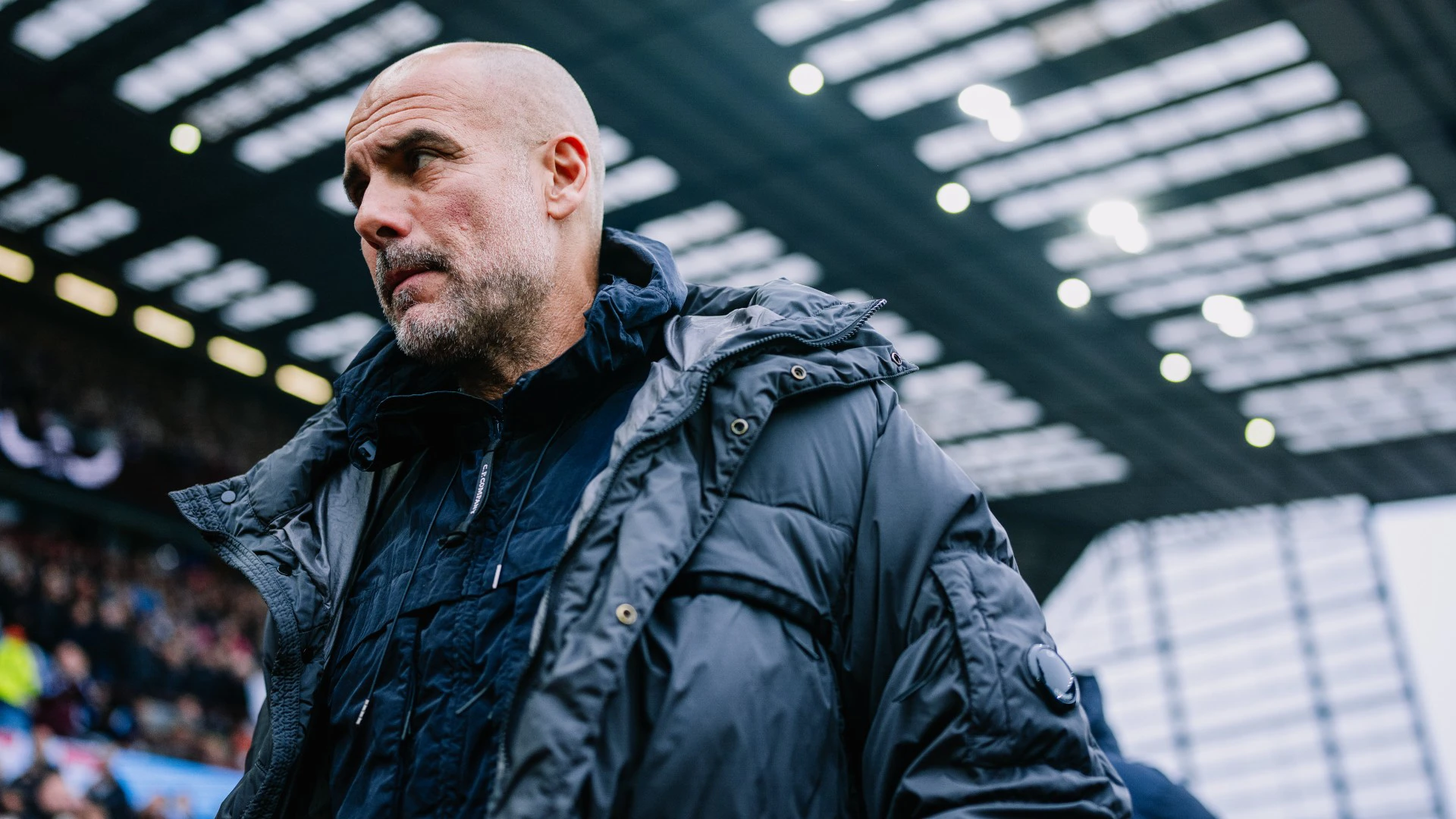 Manchester City coach Pep Guardiola at the Etihad Stadium