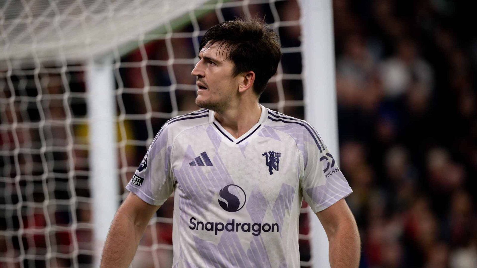 Harry Maguire celebrating his winner at Anfield