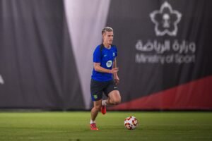 Dani Olmo in training for Barcelona