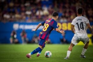 Roony Bardghji in action for Barcelona