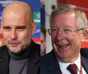 Pep Guardiola and Sir Alex Ferguson