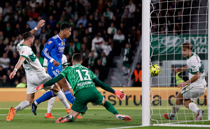 Jude Bellingham scoring for Real Madrid