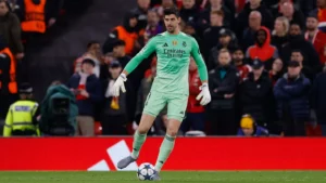 Thibaut Courtois in action for Real Madrid