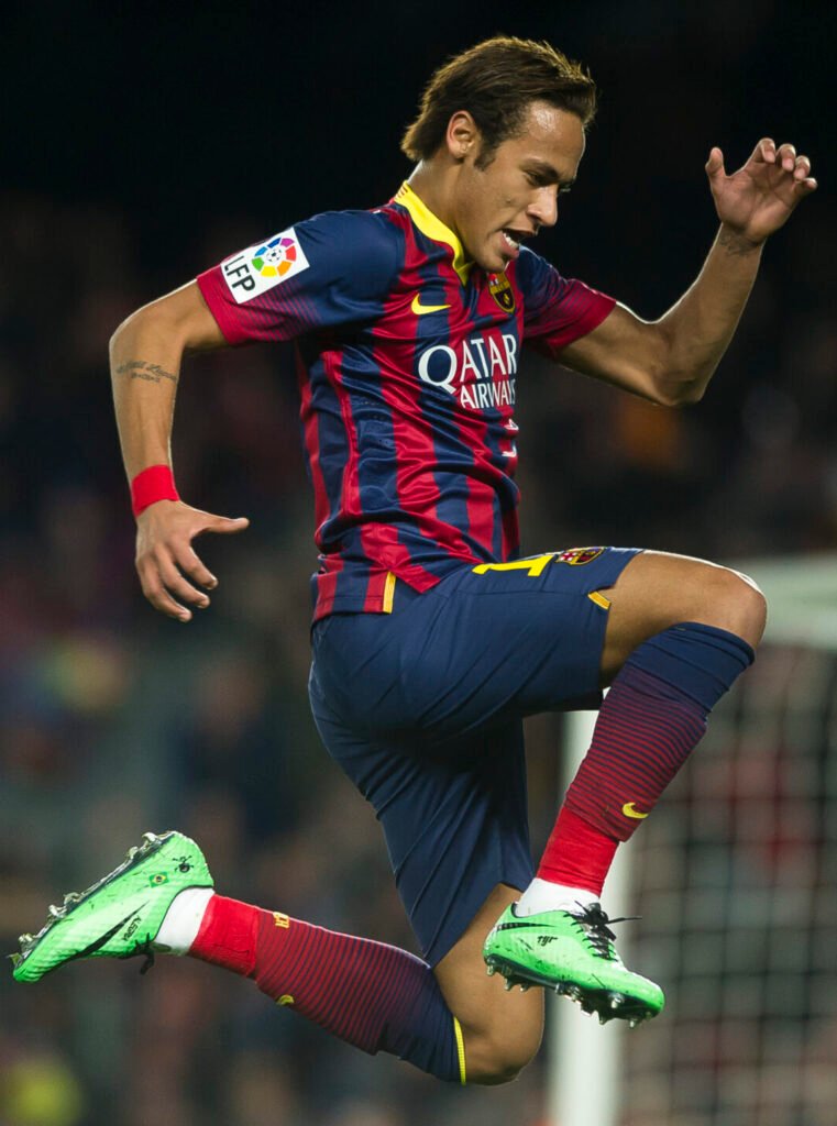 Neymar celebrating a goal for Barcelona