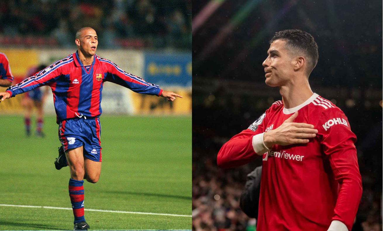 Composite of Ronaldo Nazario and Cristiano Ronaldo