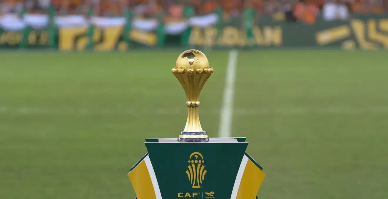 The Africa Cup of Nations trophy, organised by Caf