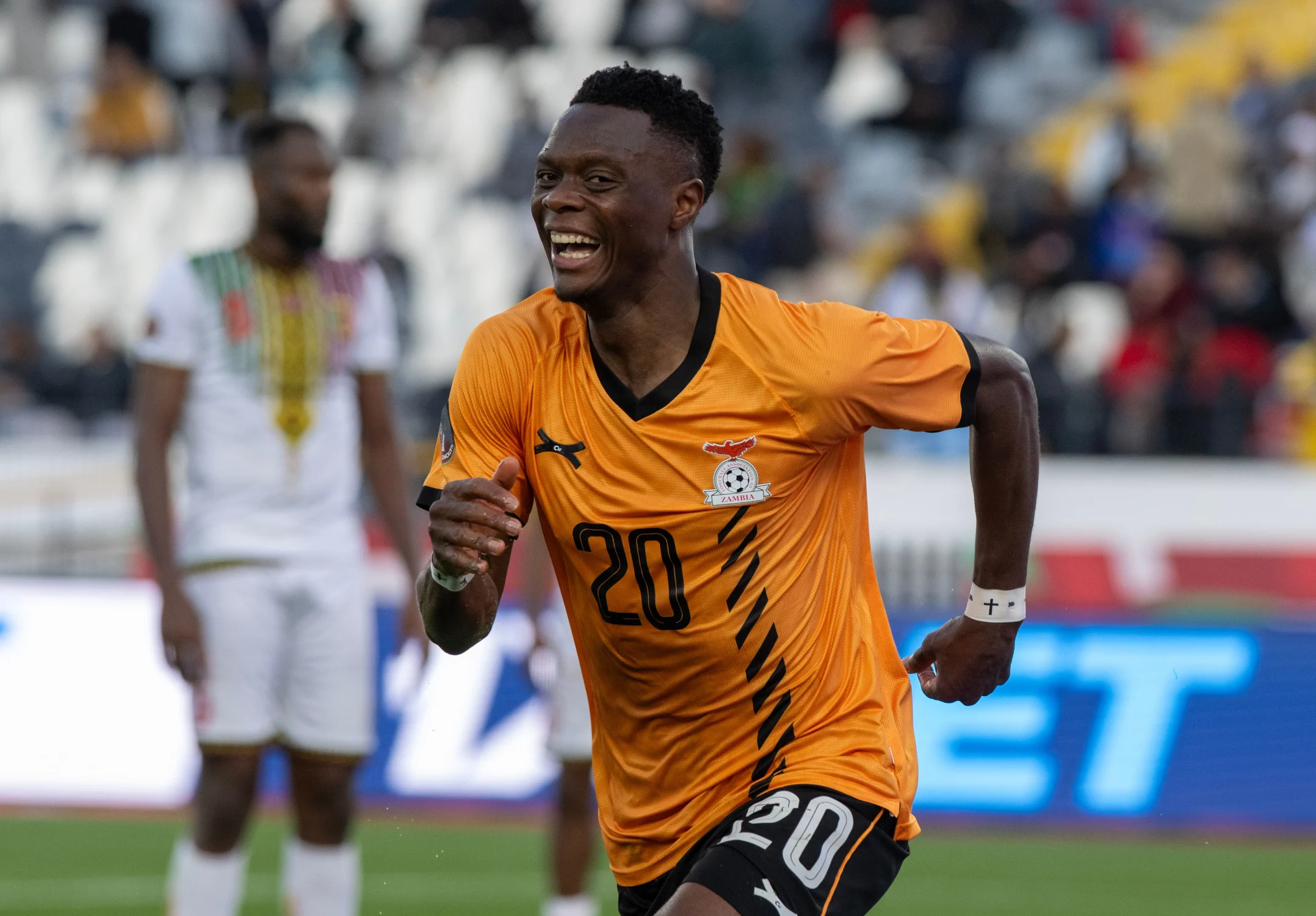 Patson Daka in action for Zambia