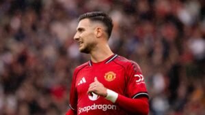 Diogo Dalot in action for Manchester United