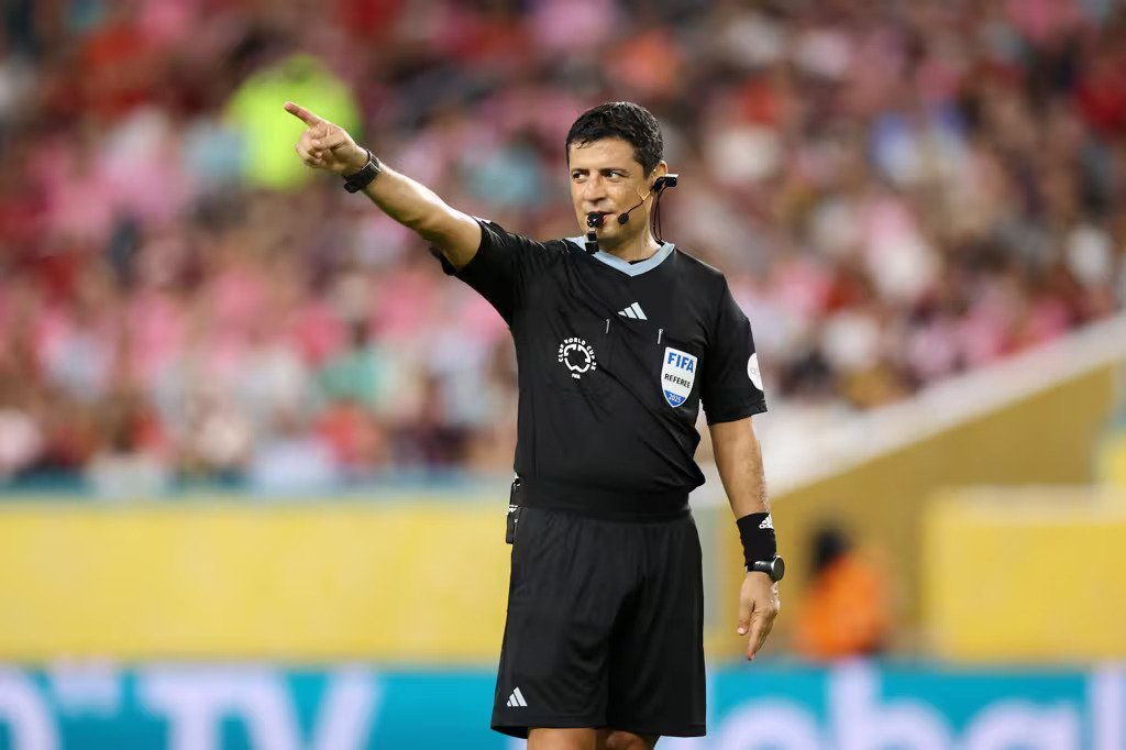 Fifa referee officiating a game