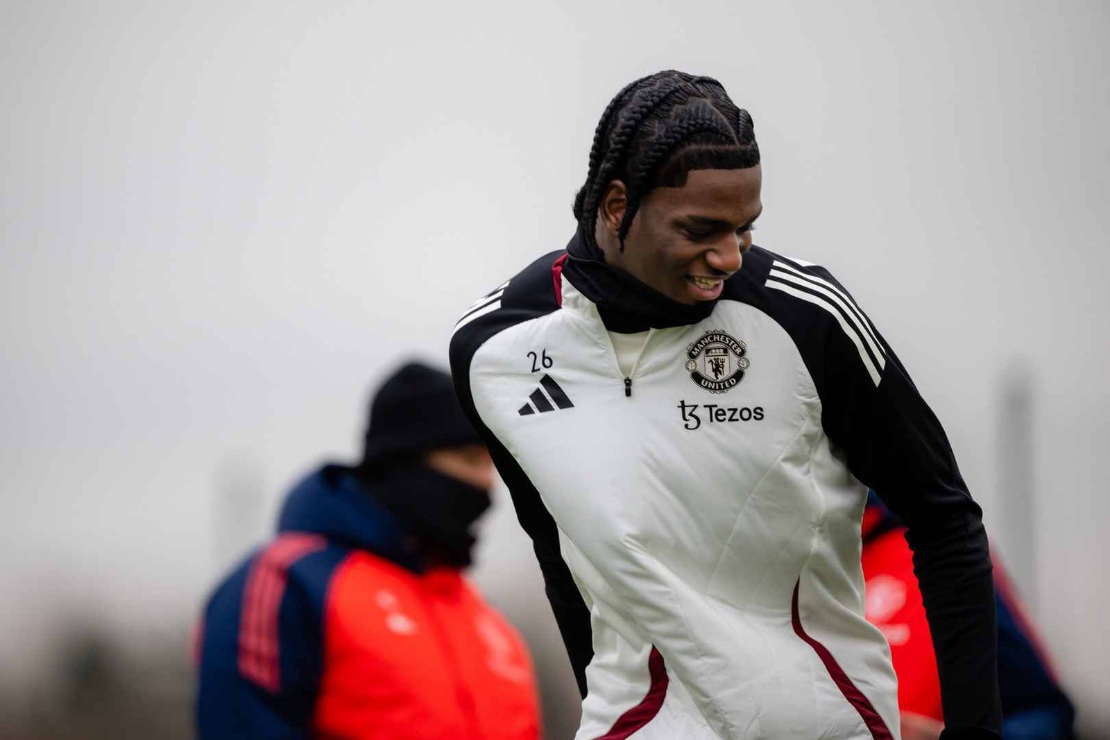 Manchester United defender Ayden Heaven in training