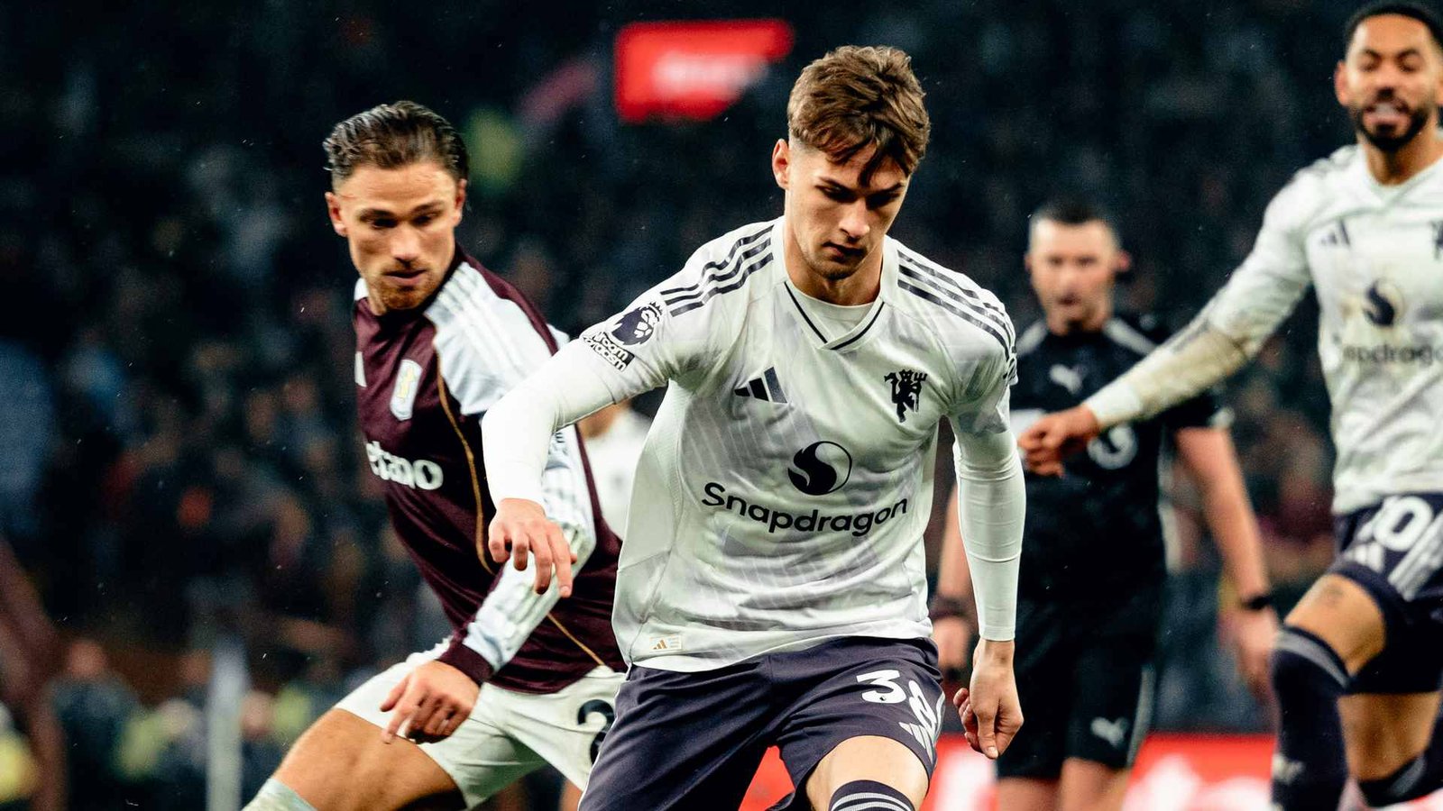 Jack Fletcher on his debut for Manchester United