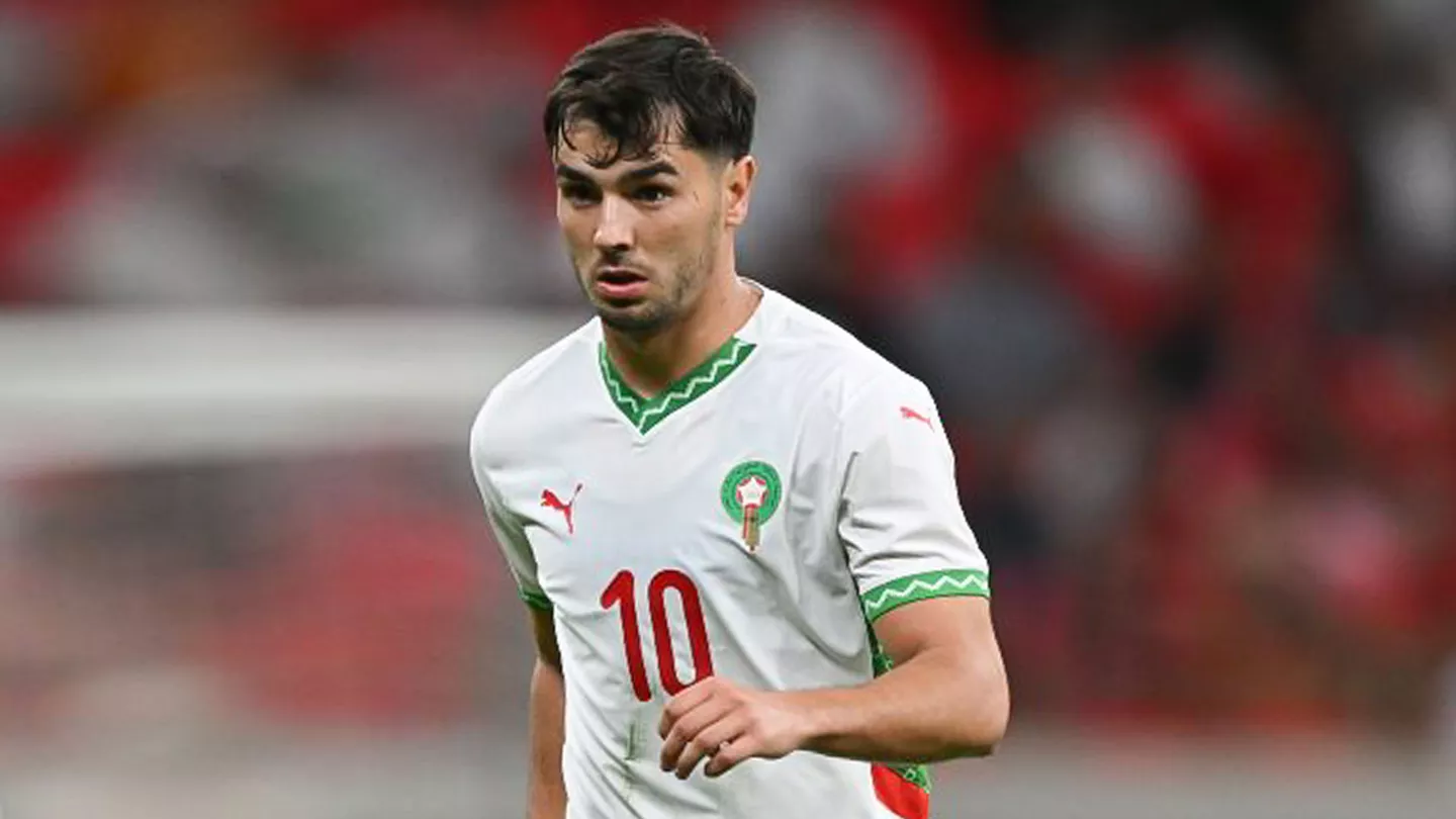 Real Madrid forward Brahim Diaz in action for Morocco in the Africa Cup of Nations