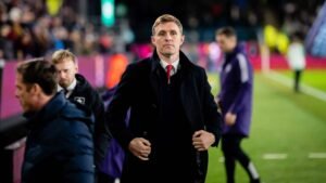 Darren Fletcher at Turf Moor after Manchester United's game against Burnley