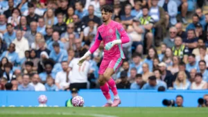 James Trafford in action for Manchester City