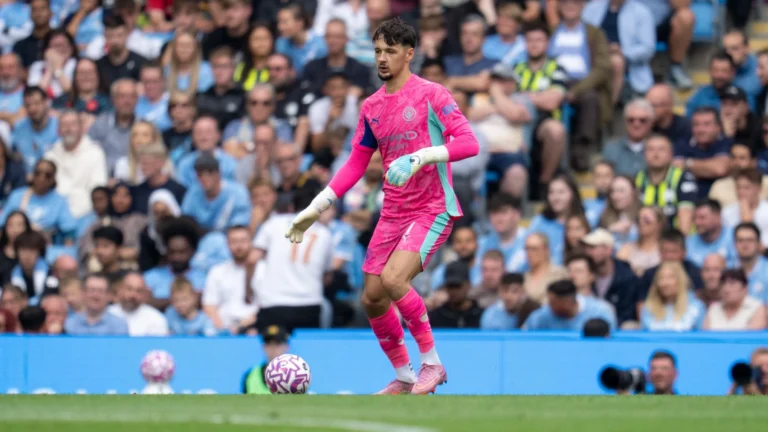 James Trafford in action for Manchester City