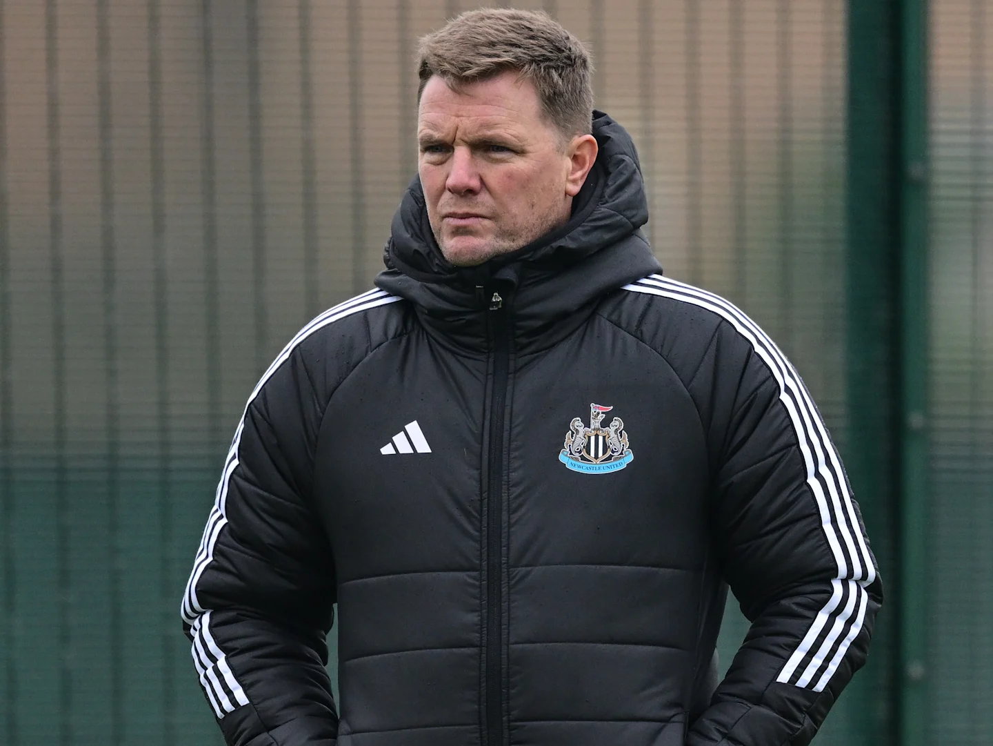 Newcastle manager Eddie Howe overseeing a training session