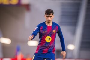 Pedri in action for Barcelona