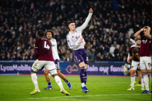 Benjamin Sesko celebrating goal for Manchester United